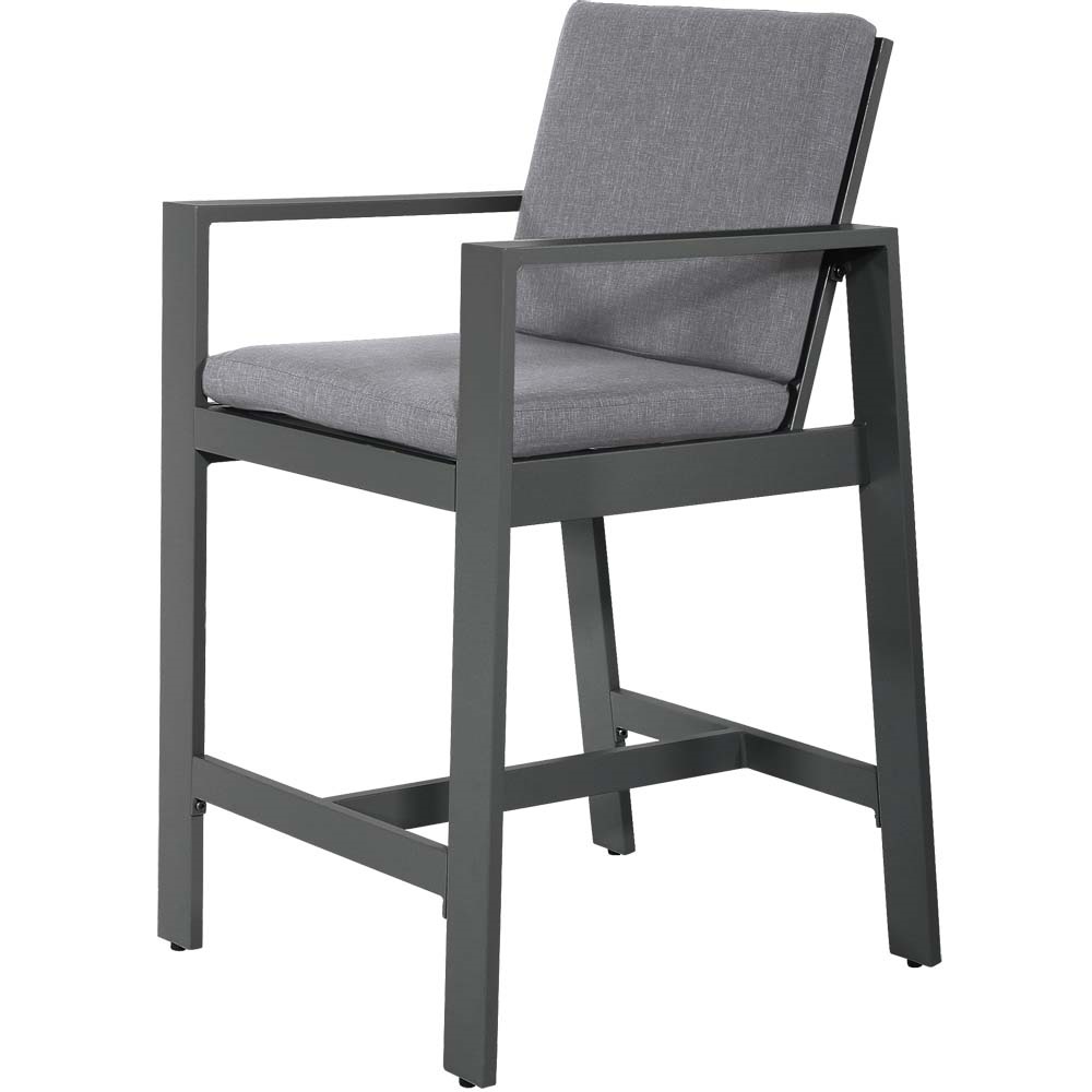 Lesli Living - Bistrostoel Malibu - Grijs - 63x72x111cm - Set van 2