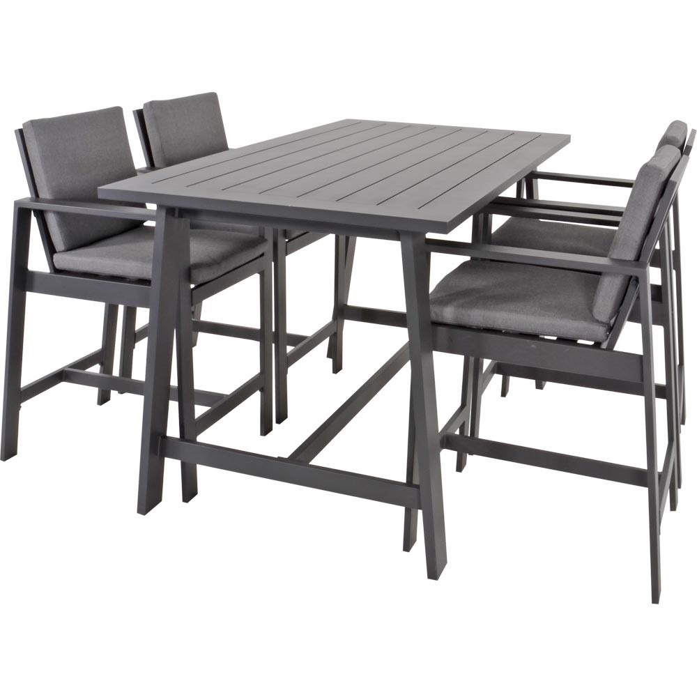 Lesli Living - Bistrostoel Malibu - Grijs - 63x72x111cm - Set van 2