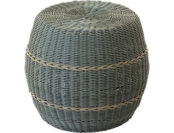 Lesli Living - Poef Laos - Groen - Ø46x40cm