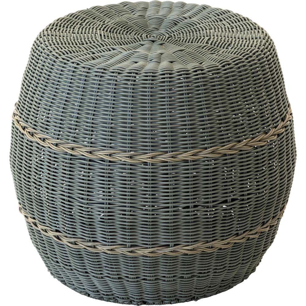 Lesli Living - Poef Laos - Groen - Ø46x40cm