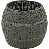 Lesli Living - Poef Laos - Groen - Ø46x40cm