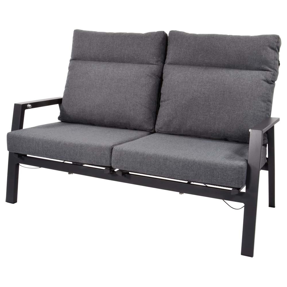 Lesli Living - Loveseat Ohio - Grijs - 152x81x98cm
