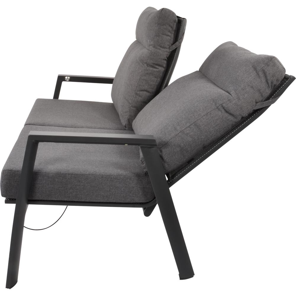 Lesli Living - Loveseat Ohio - Grijs - 152x81x98cm