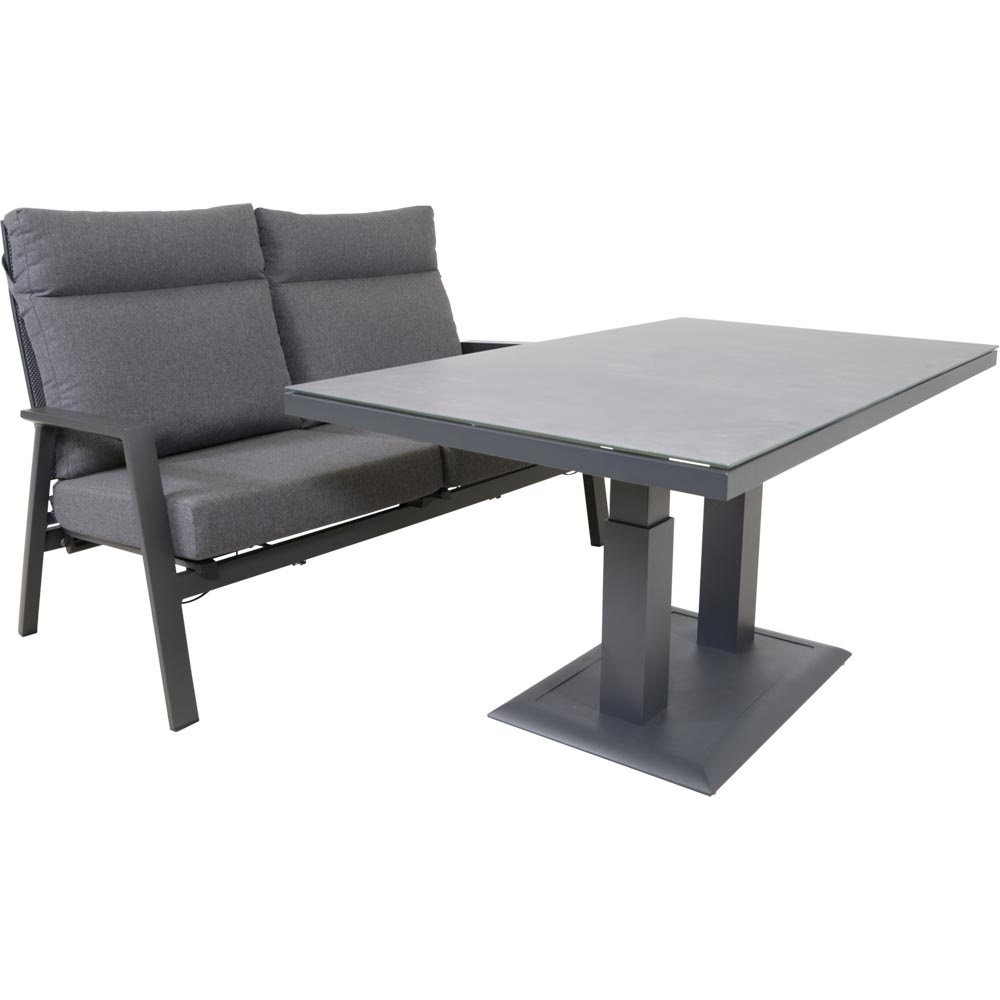 Lesli Living - Loveseat Ohio - Grijs - 152x81x98cm