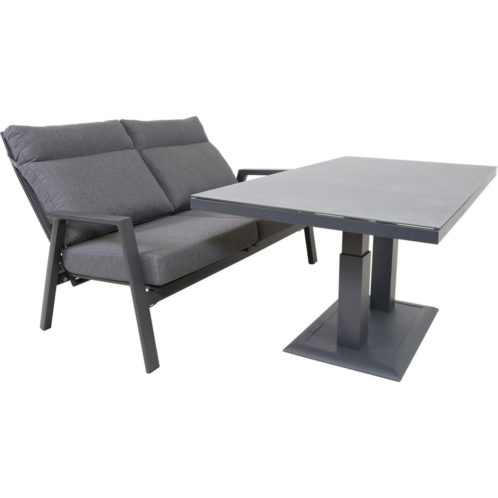 Lesli Living - Loveseat Ohio - Grijs - 152x81x98cm