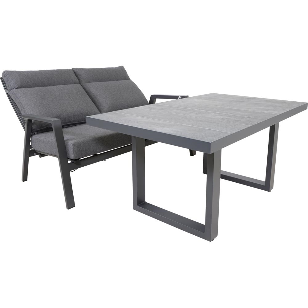 Lesli Living - Loveseat Ohio - Grijs - 152x81x98cm