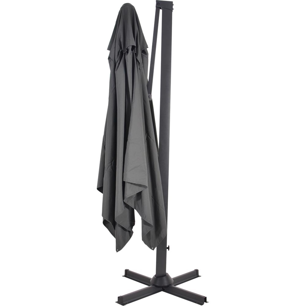 Lesli Living - Push-up parasol Taurus - Grijs - 300x400cm