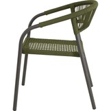 Lesli Living - Bistrostoel Nagano - Groen - 56x63x78cm