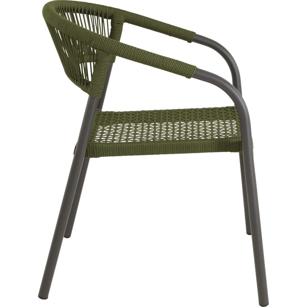 Lesli Living - Bistrostoel Nagano - Groen - 56x63x78cm