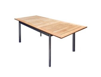 Lesli Living - Tuintafel Monza - Antraciet - 152∕210x89x75,5cm