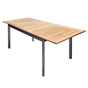 Lesli Living - Tuintafel Monza - Antraciet - 152∕210x89x75,5cm
