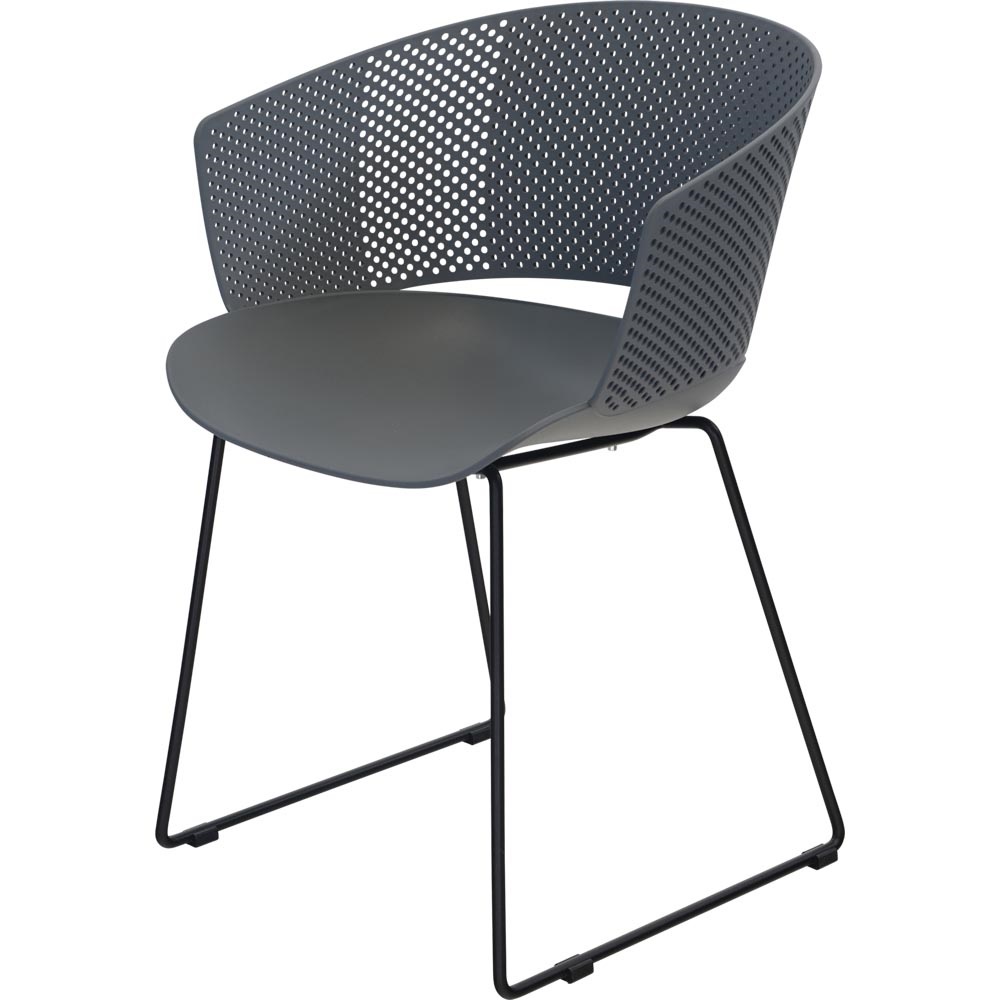 Lesli Living - Bistrostoel Orly - Grijs - 58,5x45,5∕53x79cm - Set van 4