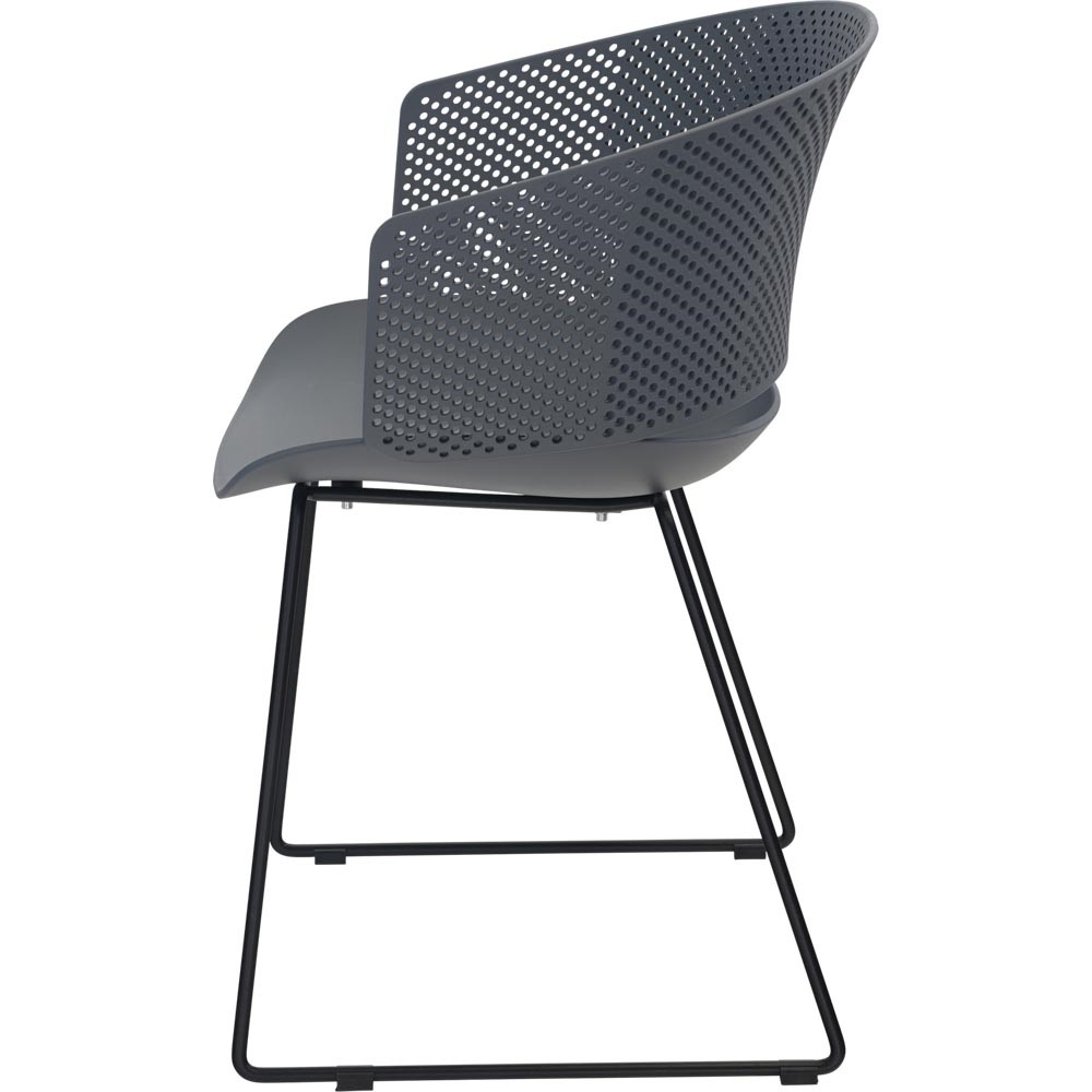 Lesli Living - Bistrostoel Orly - Grijs - 58,5x45,5∕53x79cm - Set van 4