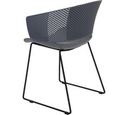 Lesli Living - Bistrostoel Orly - Grijs - 58,5x45,5∕53x79cm - Set van 4