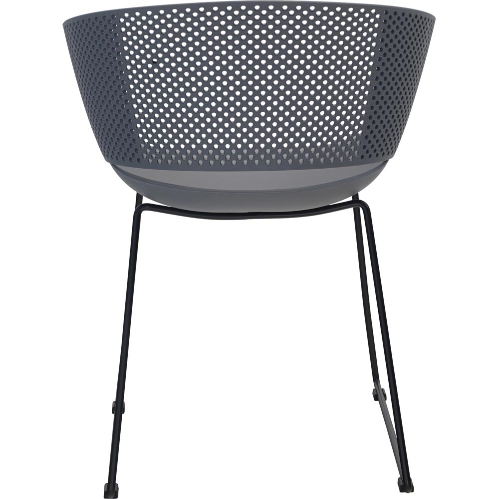 Lesli Living - Bistrostoel Orly - Grijs - 58,5x45,5∕53x79cm - Set van 4