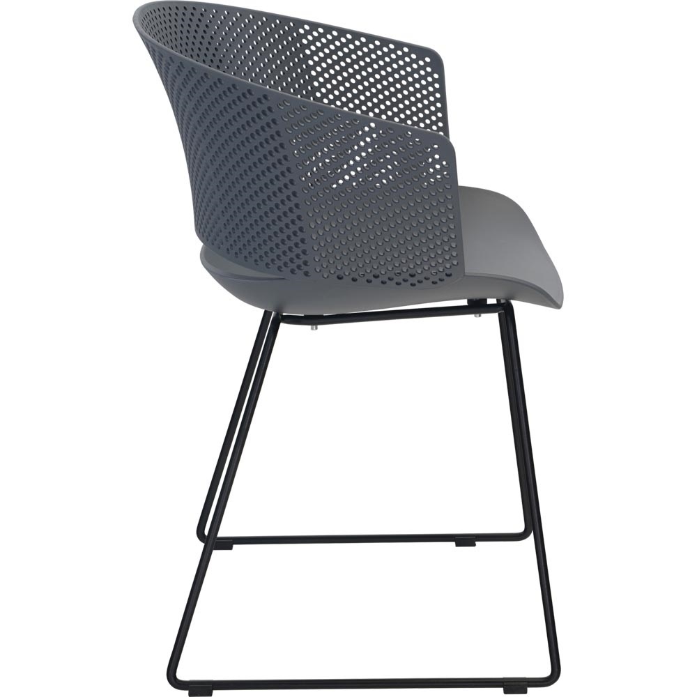 Lesli Living - Bistrostoel Orly - Grijs - 58,5x45,5∕53x79cm - Set van 4