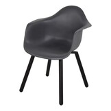 Lesli Living - Bistrostoel Montreux - Grijs - 62,5x44x82,5cm - Set van 4