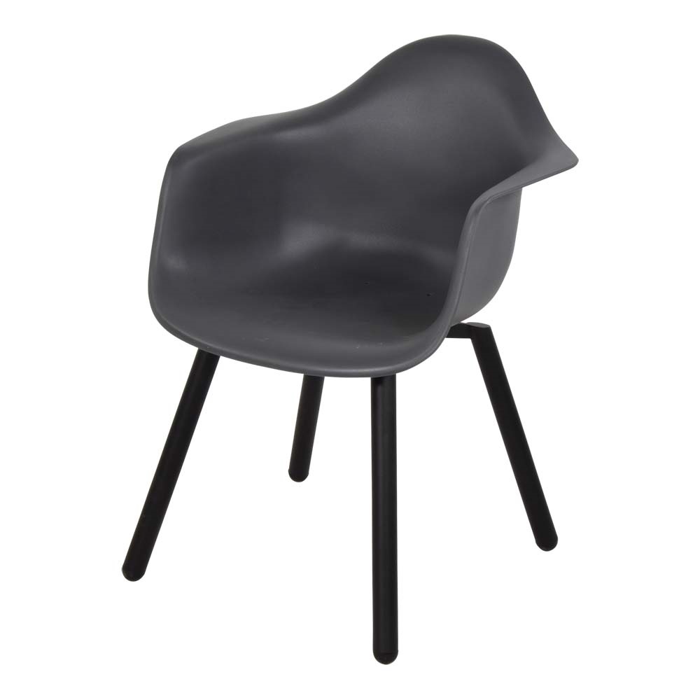 Lesli Living - Bistrostoel Montreux - Grijs - 62,5x44x82,5cm - Set van 4