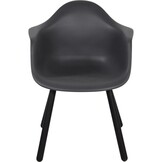 Lesli Living - Bistrostoel Montreux - Grijs - 62,5x44x82,5cm - Set van 4