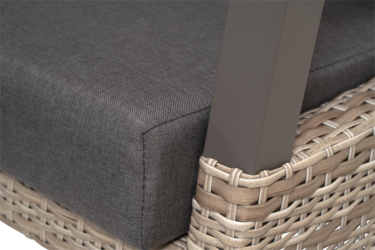 Lesli Living - Loungebank Treviso - Taupe - 200x86x94cm