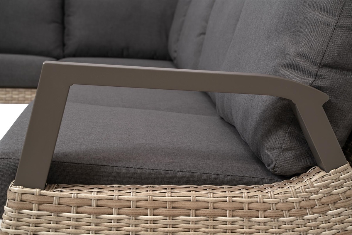 Lesli Living - Loungebank Treviso - Taupe - 200x86x94cm