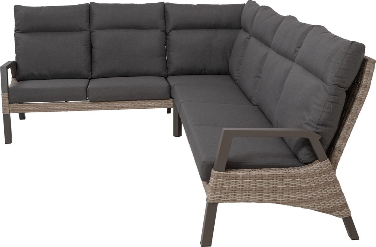 Lesli Living - Loungebank Treviso - Taupe - 200x86x94cm