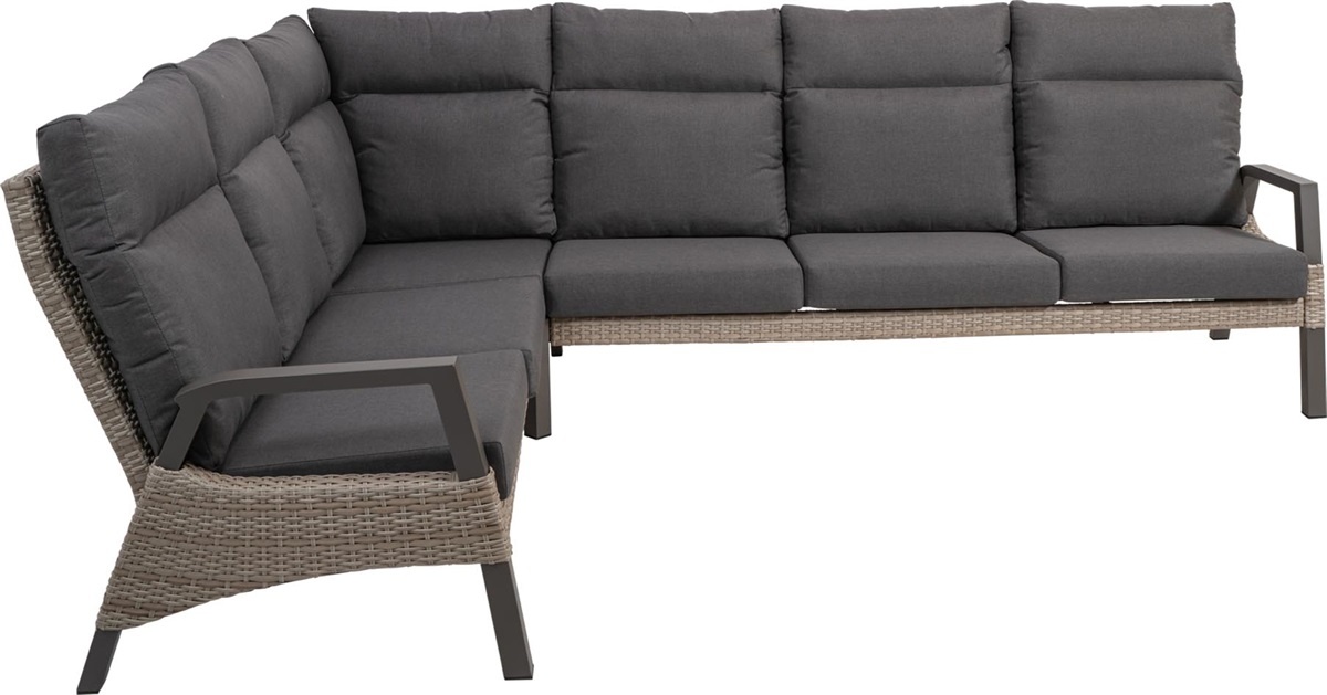 Lesli Living - Loungebank Treviso - Taupe - 200x86x94cm