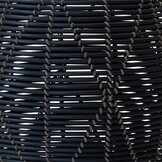 Lesli Living - Poef Birma - Zwart - Ø46x40cm