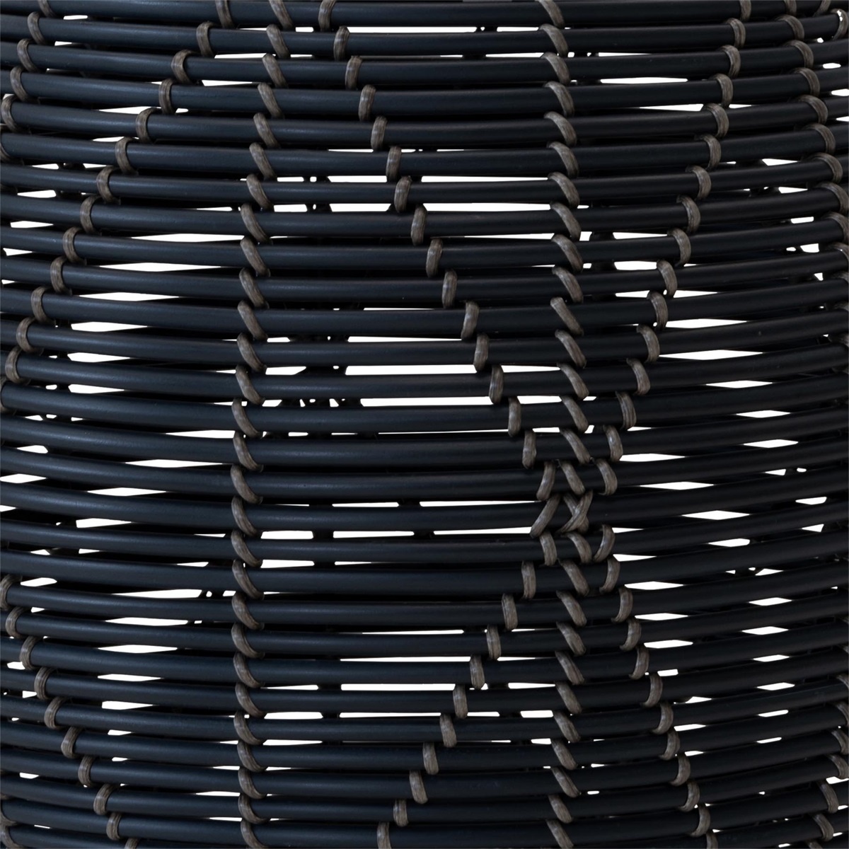 Lesli Living - Poef Birma - Zwart - Ø46x40cm