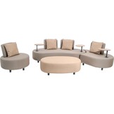 Lesli Living - Loungebank Calidad - Antraciet - 212x89x78cm