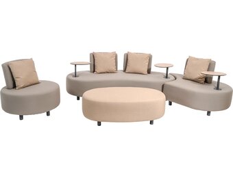 Lesli Living - Loungebank Calidad - Antraciet - 212x89x78cm