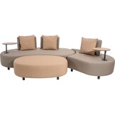Lesli Living - Loungebank Calidad - Antraciet - 212x89x78cm