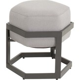 Lesli Living - Voetenbank Esagono - Antraciet - 48x41,5x47,5cm
