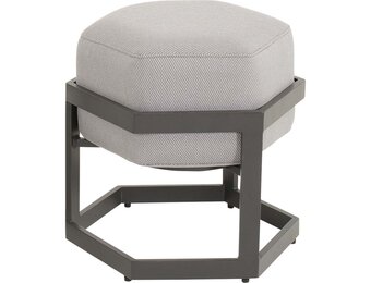 Lesli Living - Voetenbank Esagono - Antraciet - 48x41,5x47,5cm