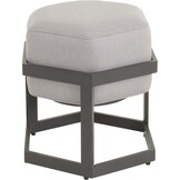 Lesli Living - Voetenbank Esagono - Antraciet - 48x41,5x47,5cm