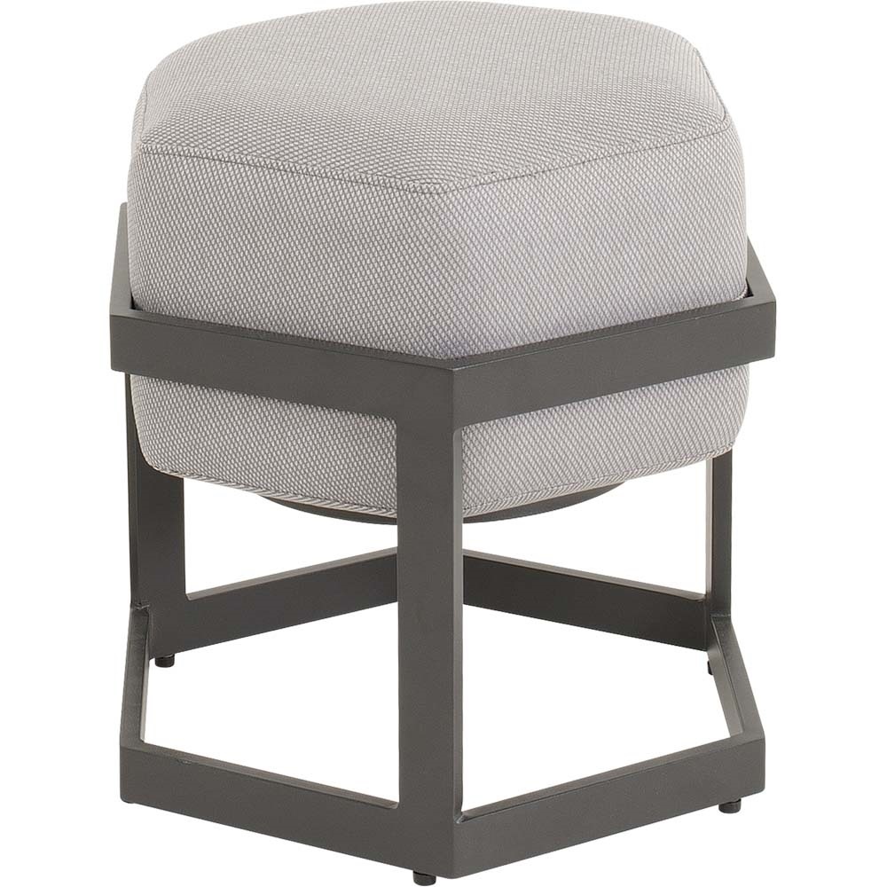 Lesli Living - Voetenbank Esagono - Antraciet - 48x41,5x47,5cm