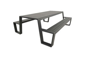 Lesli Living - Picknickset Estilo - Antraciet - 220x183x74cm