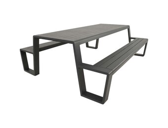 Lesli Living - Picknickset Estilo - Antraciet - 220x183x74cm