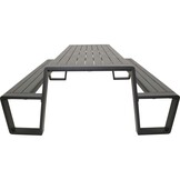 Lesli Living - Picknickset Estilo - Antraciet - 220x183x74cm