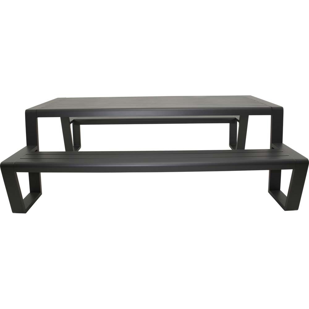 Lesli Living - Picknickset Estilo - Antraciet - 220x183x74cm