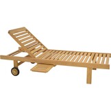 Lesli Living - Ligbed teak - Zwart - 200x65x37cm