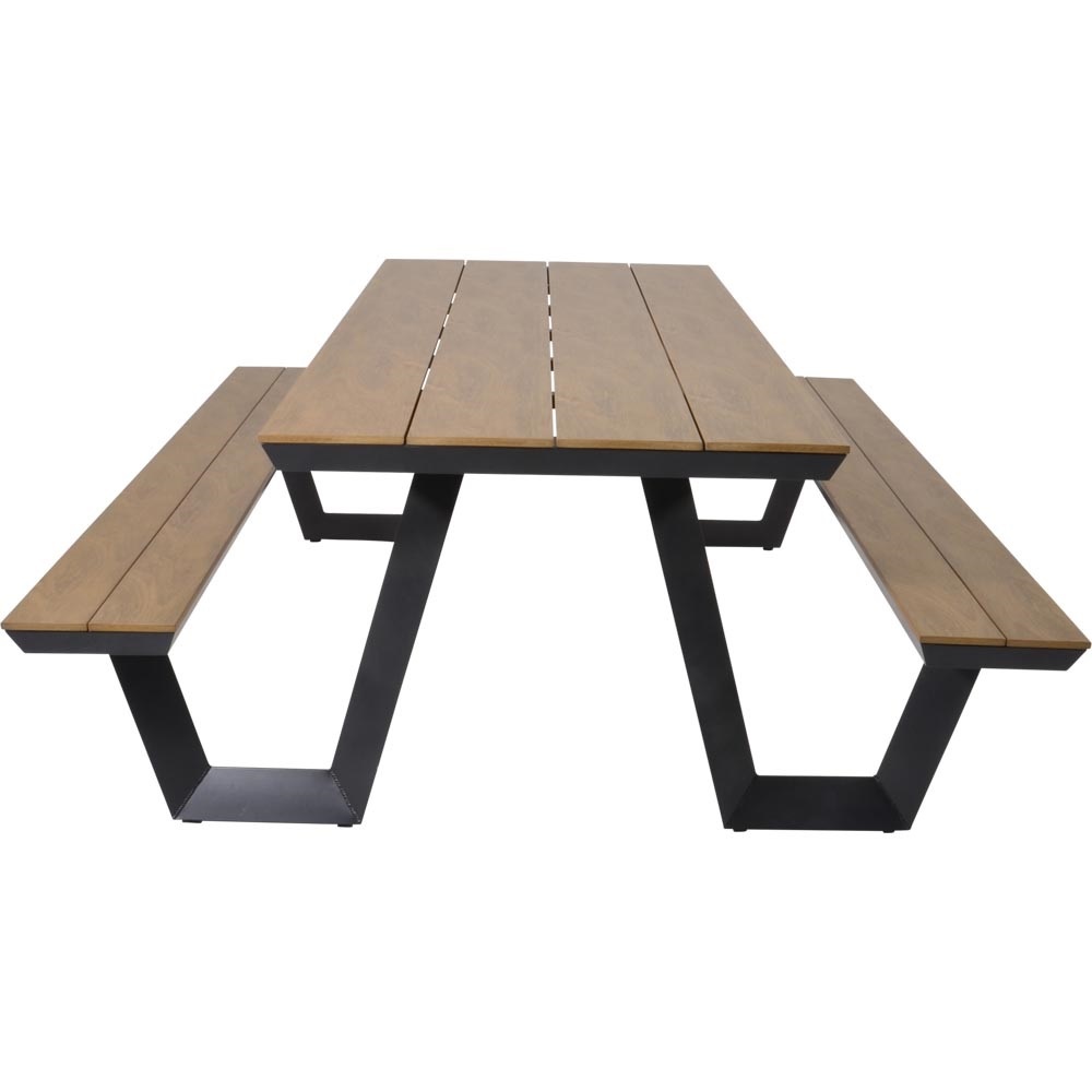 Lesli Living - Picknickset Arezzo - Antraciet - 200x89x75cm