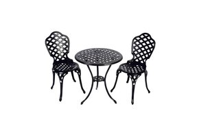 Lesli Living - Bistroset Leeds - Grijs - Ø60x66cm