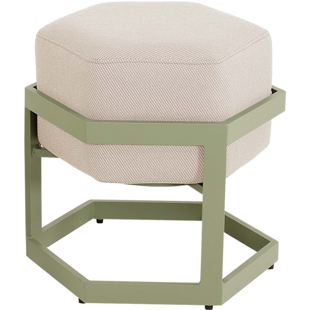 Lesli Living - Voetenbank Esagono - Groen - 48x41,5x47,5cm