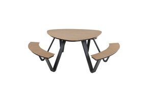 Lesli Living - Picknickset Arezzo - Antraciet - 224,5x212x74cm