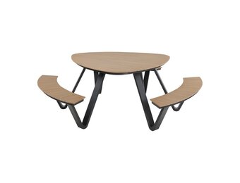 Lesli Living - Picknickset Arezzo - Antraciet - 224,5x212x74cm