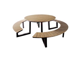 Lesli Living - Picknickset Arezzo - Antraciet - 239x139,5x74cm