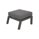 Lesli Living - Voetenbank Down - Grijs - 63x52x27,5cm