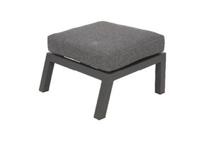 Lesli Living - Voetenbank Down - Grijs - 63x52x27,5cm