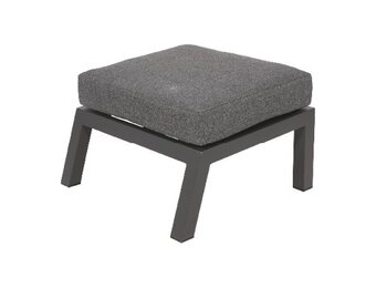 Lesli Living - Voetenbank Down - Grijs - 63x52x27,5cm